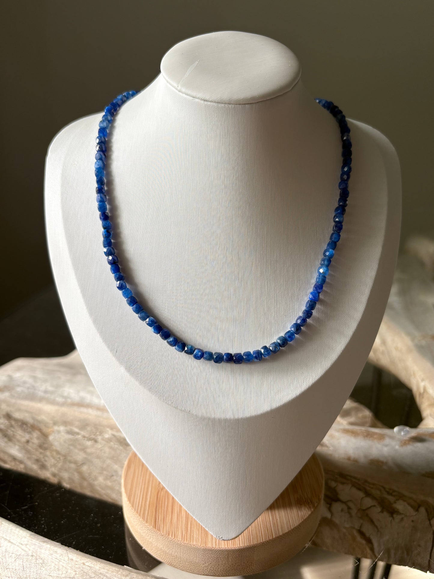 Kyanite Cube Necklace