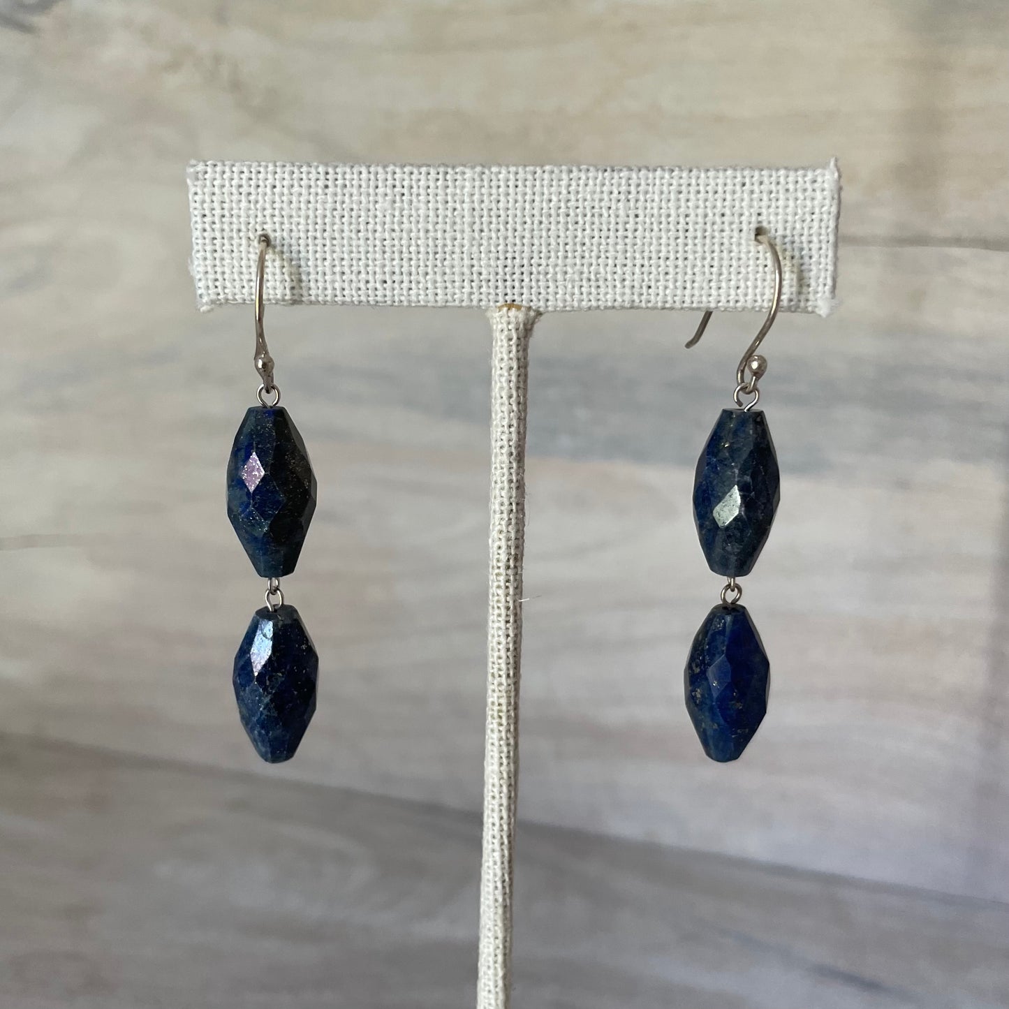 Lapis Double Drop Earrings