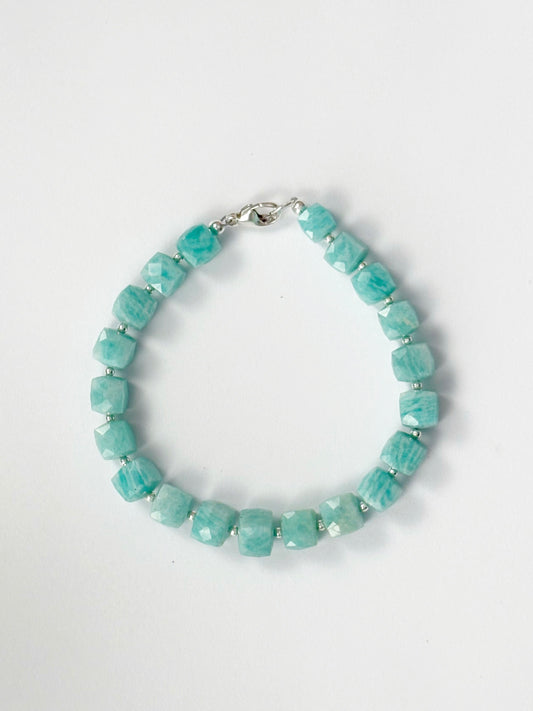 Amazonite Cube Bracelet