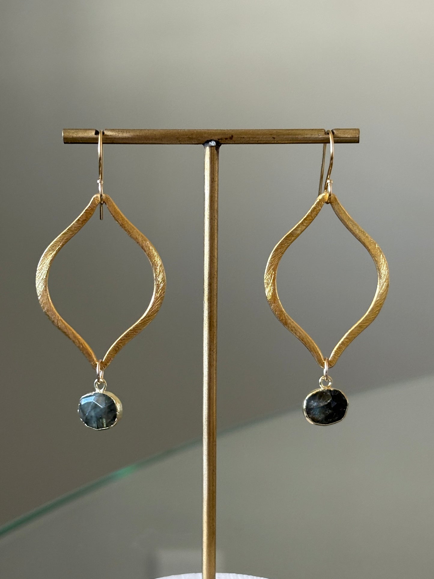 Labradorite Marquise Earrings