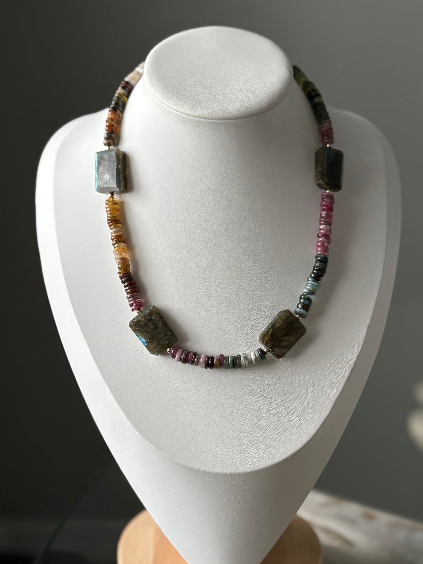 Tourmaline and Labradorite Necklace