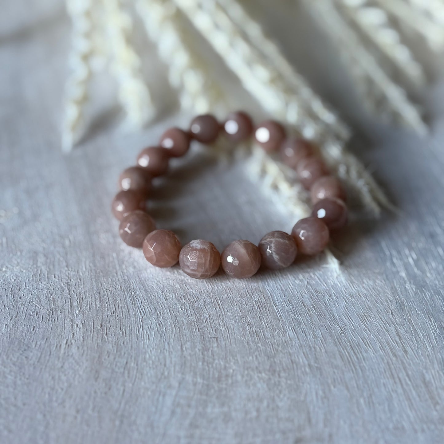 Peach Moonstone Bracelet