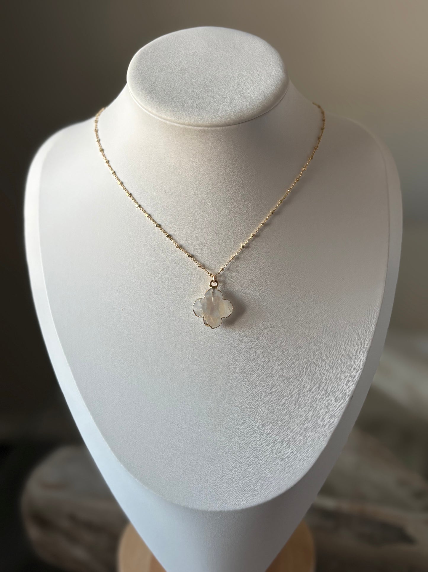 Rainbow Moonstone Gold Chain Necklace