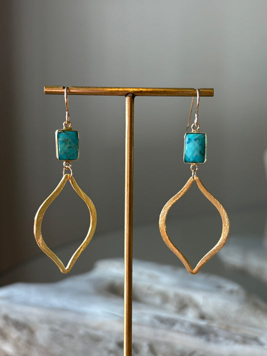 Turquoise Marquise Drop Earrings