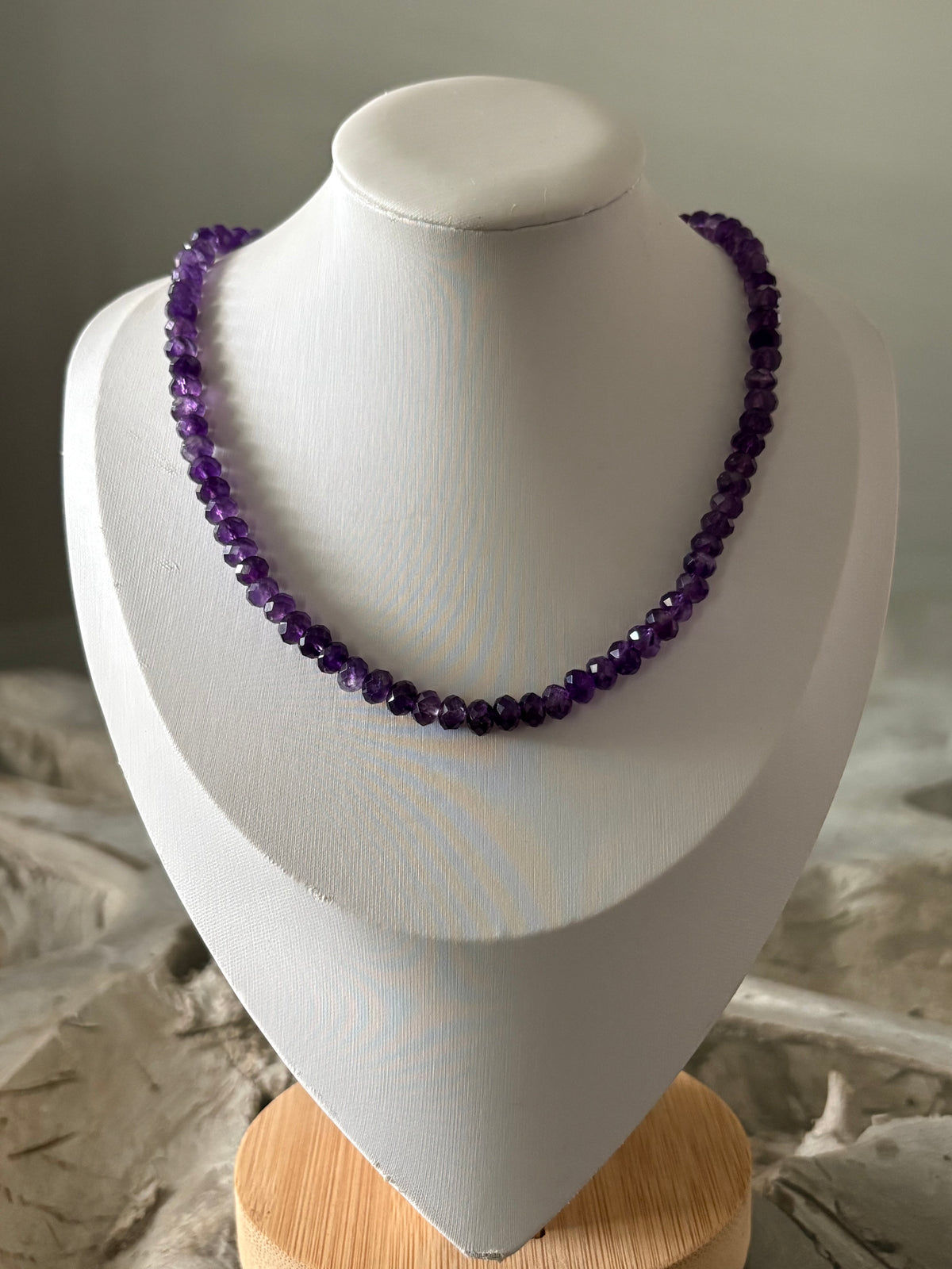 Faceted Amethyst Necklace
