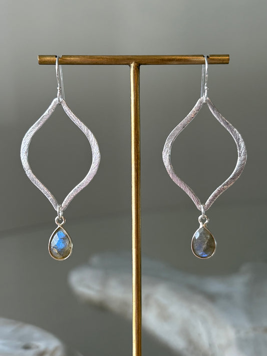 Labradorite Marquise Earrings