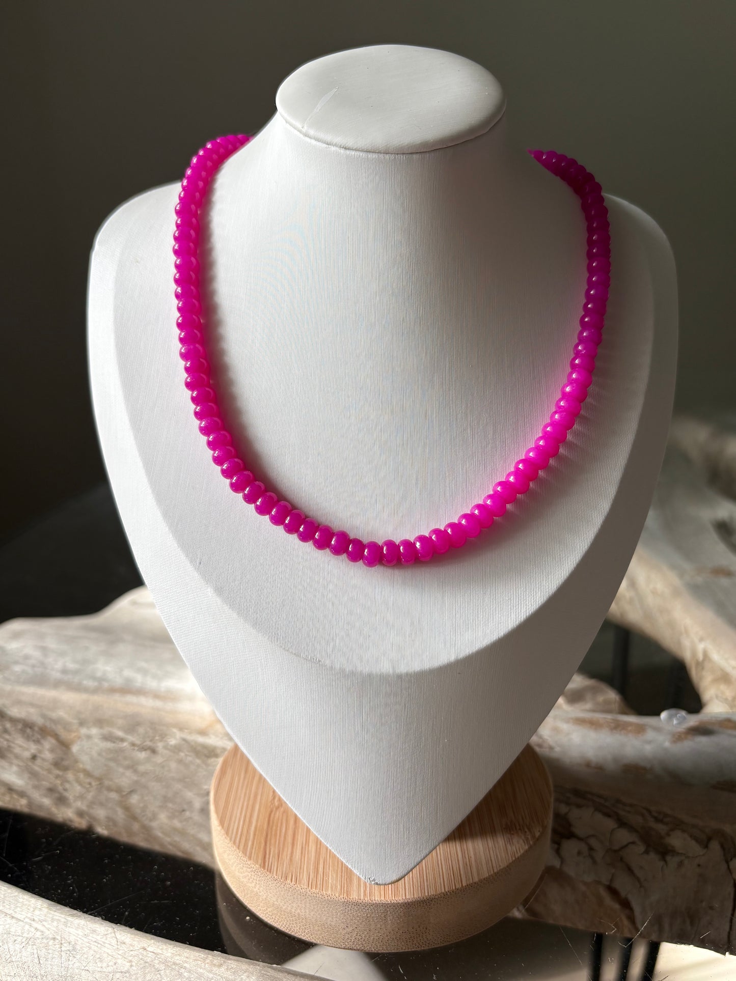 Fuchsia Jade Necklace