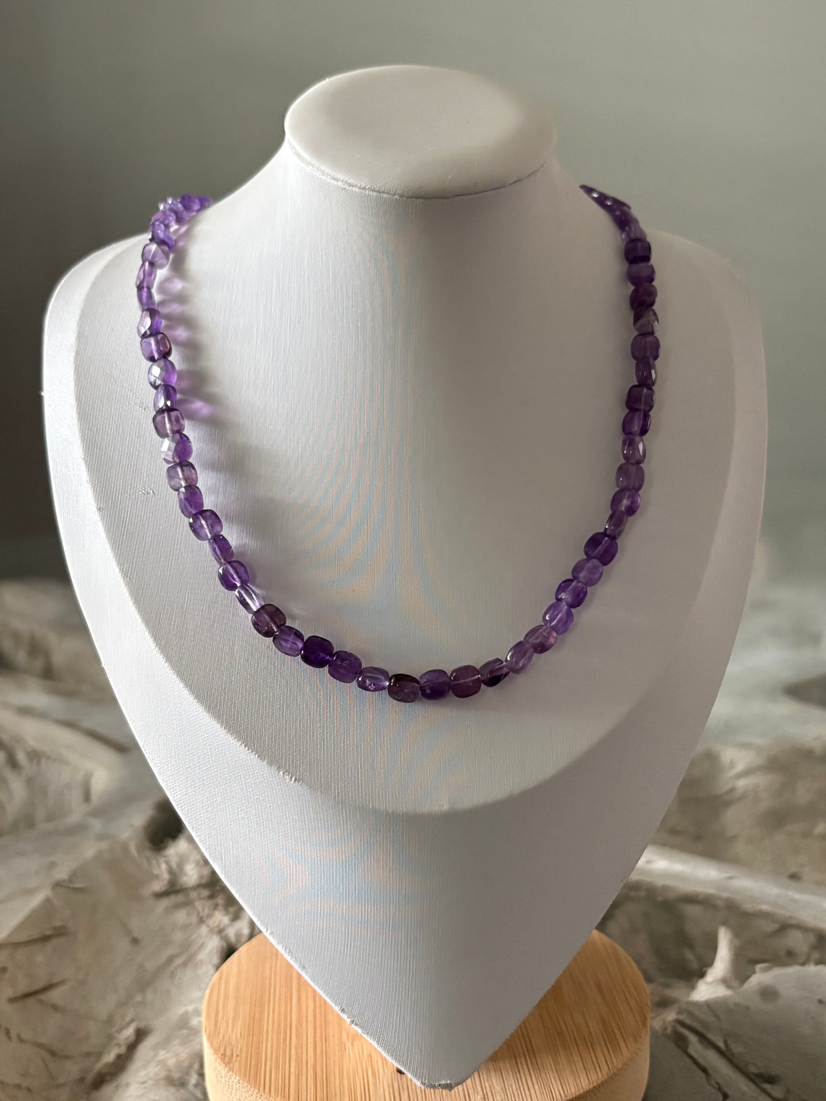 Amethyst Square Necklace