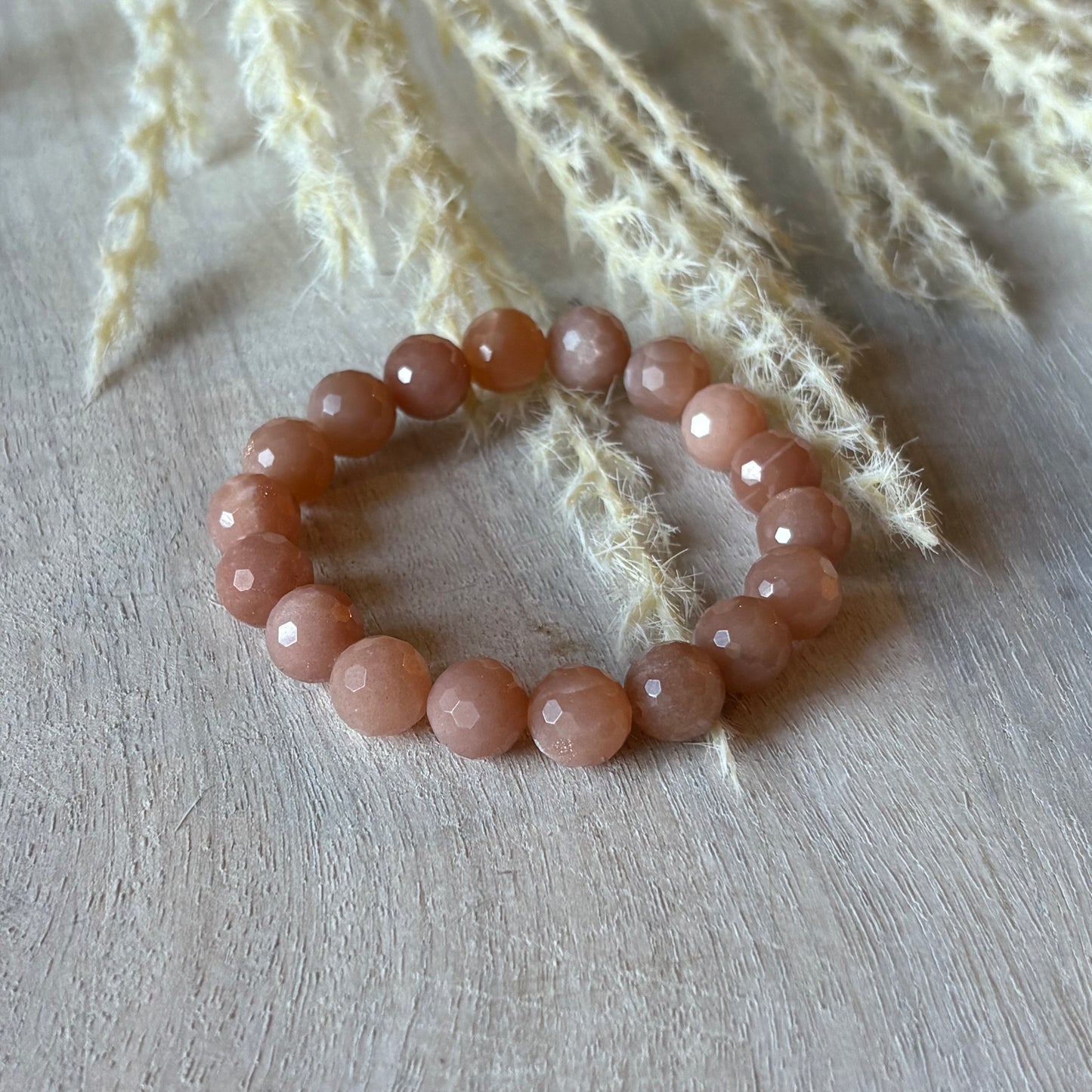 Peach Moonstone Bracelet