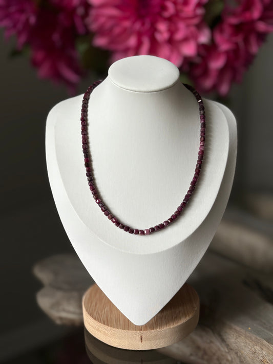 Ruby Cube Necklace