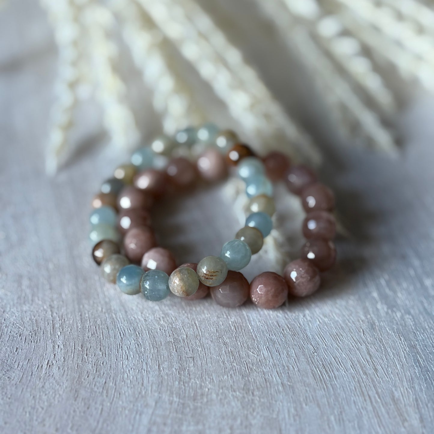 Peach Moonstone Bracelet