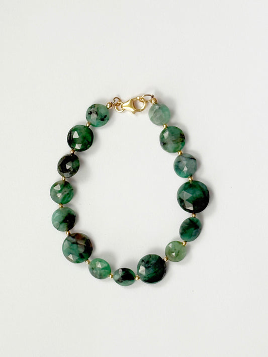 Emerald Coin Bracelet