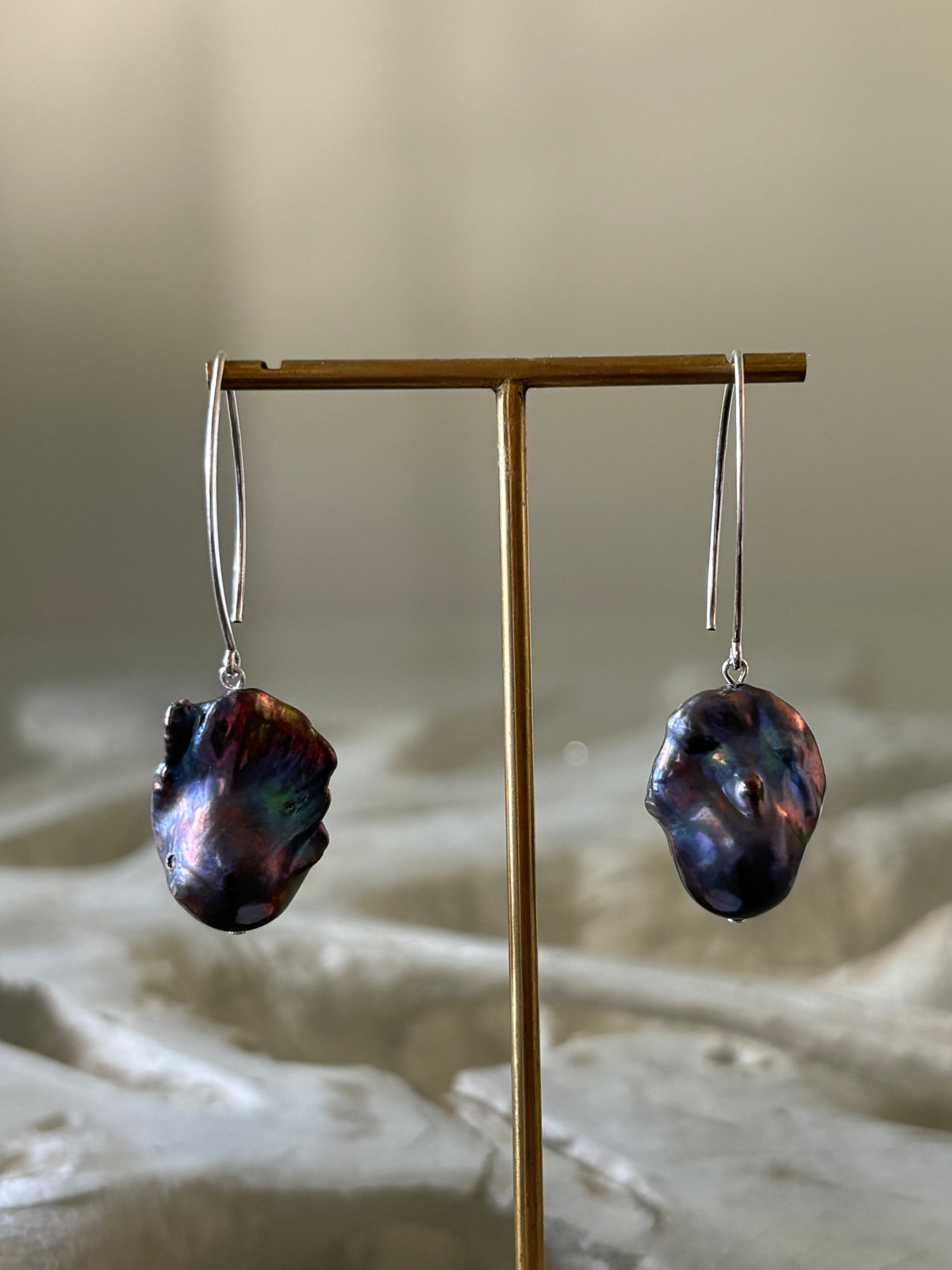Peacock Pearl Earrings