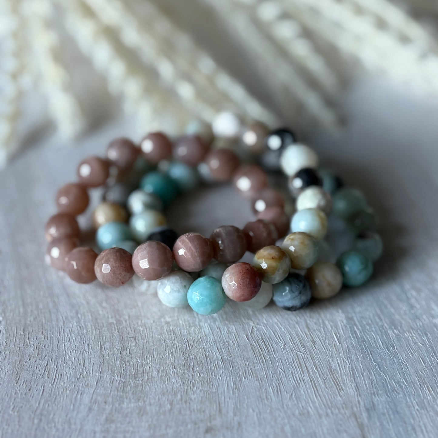 Peach Moonstone Bracelet