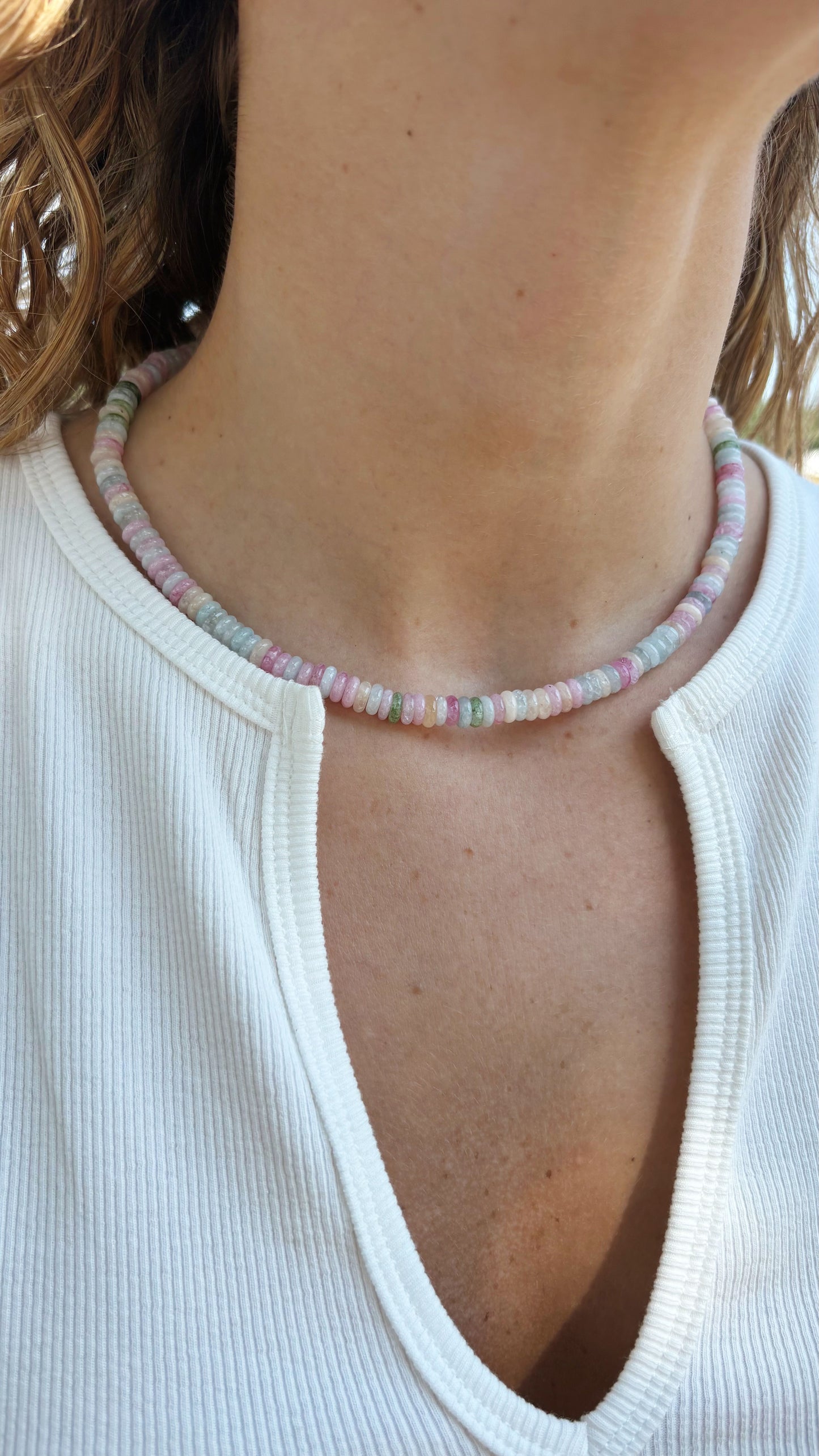 Light Multi Jade Necklace