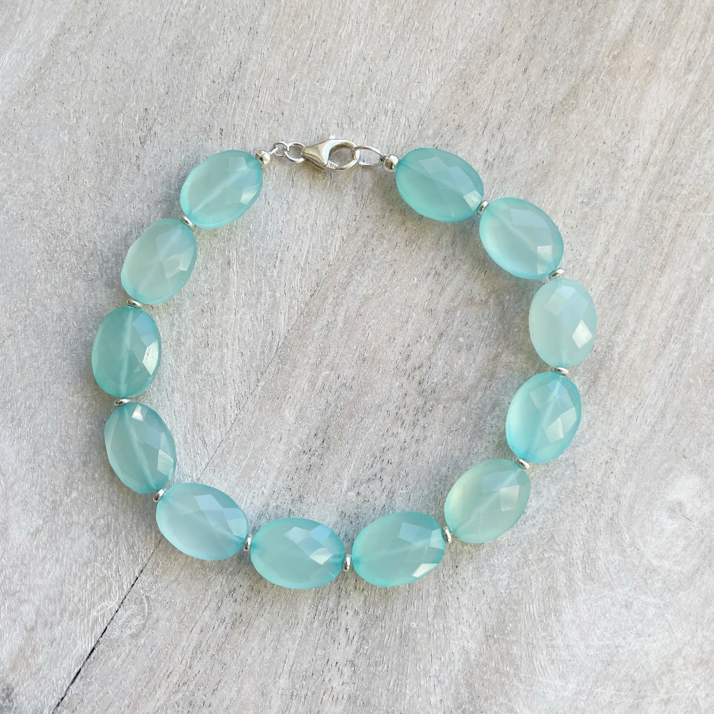 Chalcedony Bracelet 7.5"