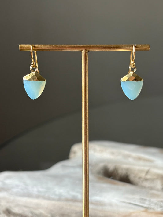 Aqua Chalcedony Earrings