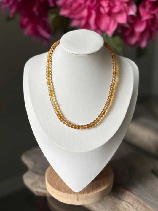 Citrine Necklace 14"