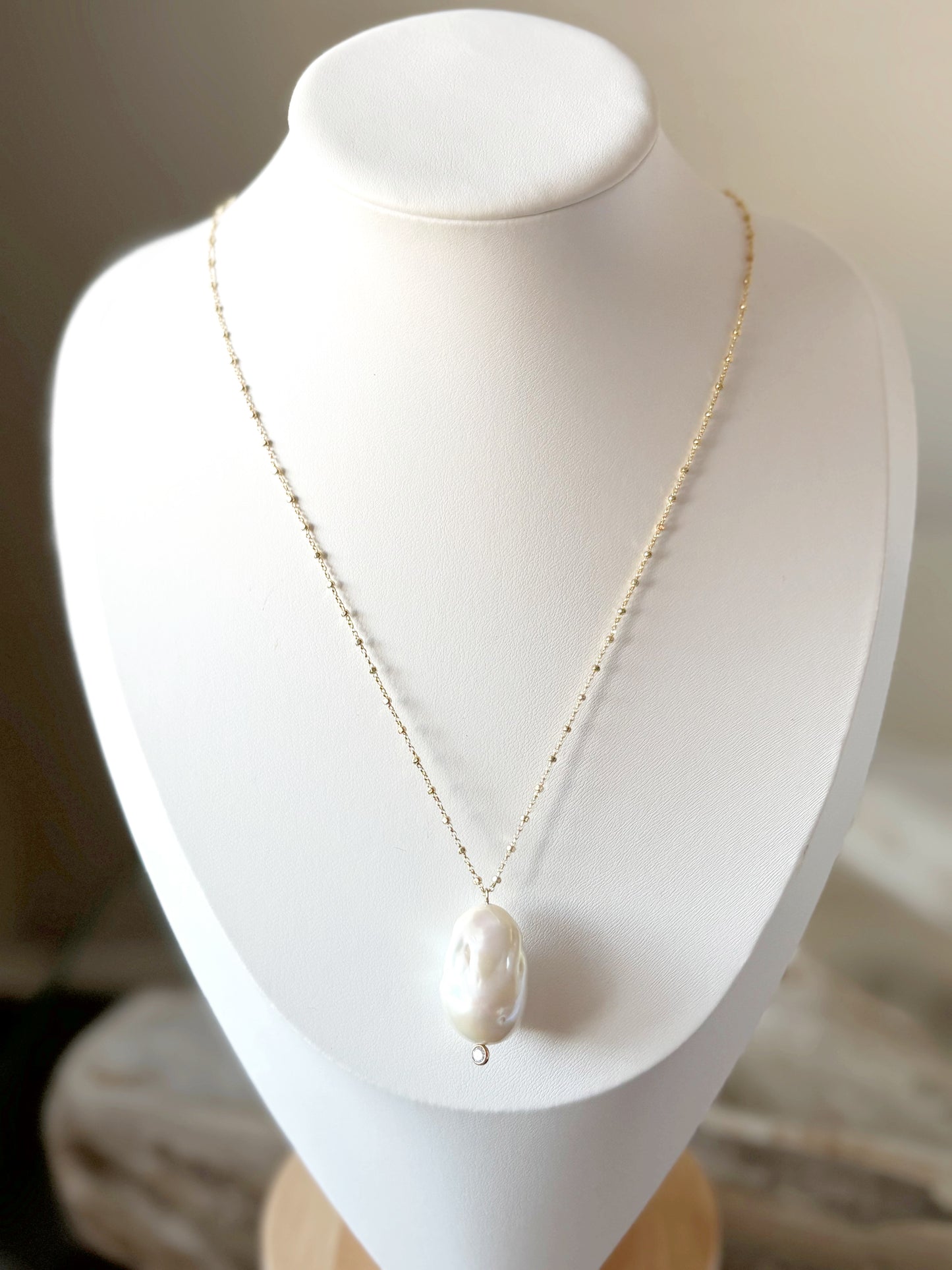 Pearl Gold Chain Necklace