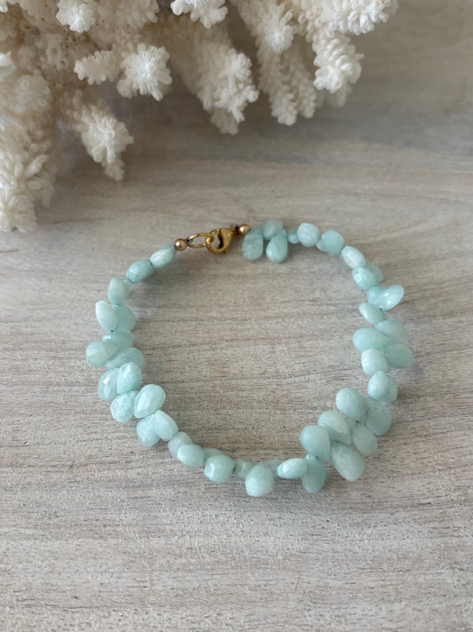 Aquamarine Pear Bracelet