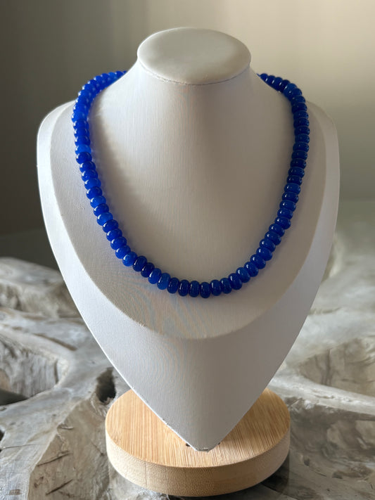 Royal Blue Jade Necklace