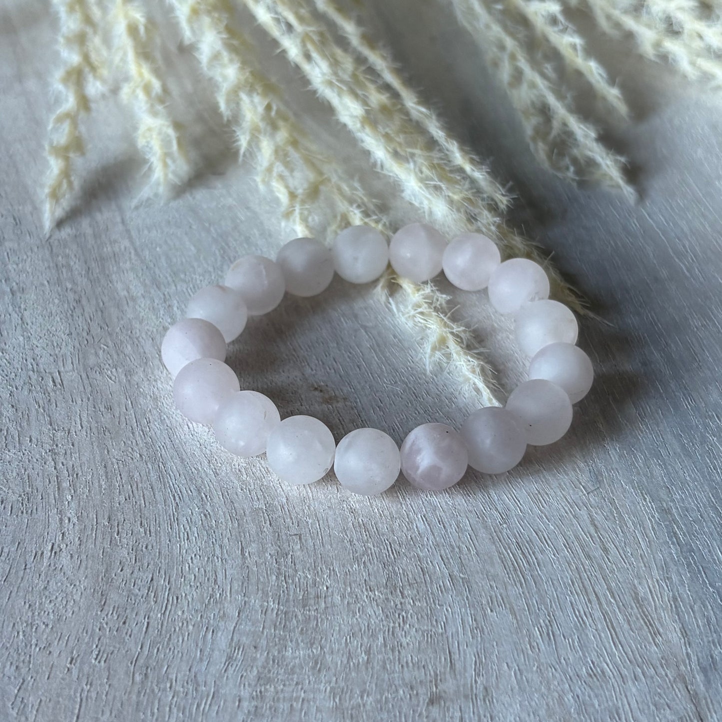Frosted Rose Quartz Bracelet