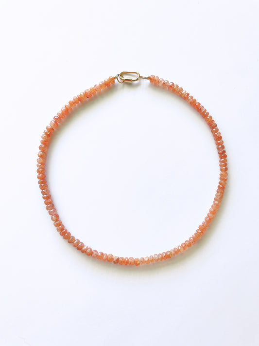 Faceted Sunstone Necklace