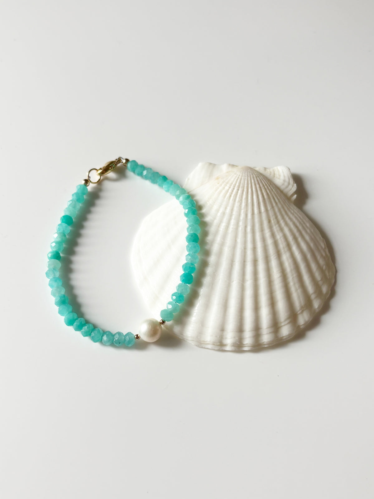 Amazonite and Pearl Bracelet