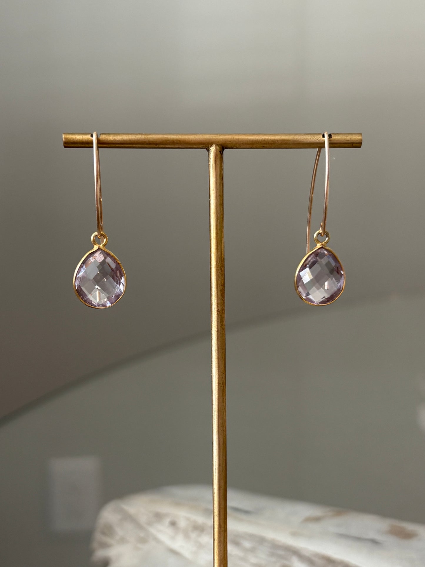 Pink Amethyst Earrings