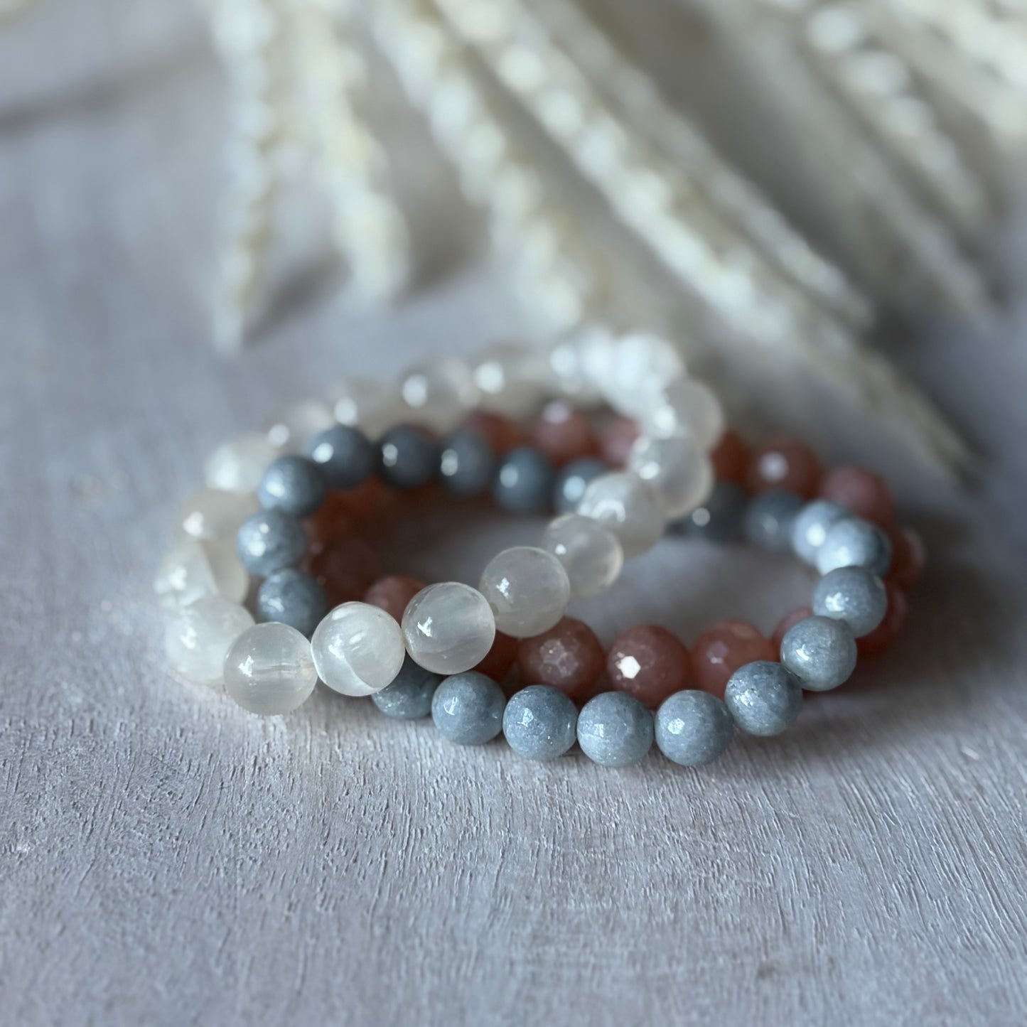 Peach Moonstone Bracelet