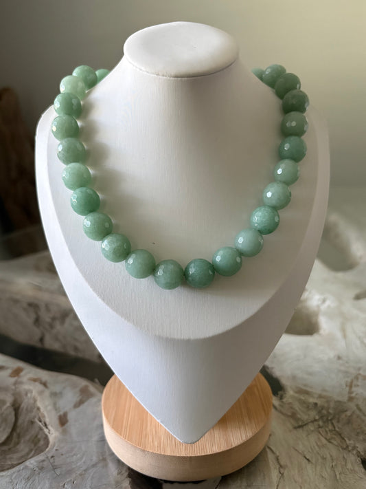 14mm Green Aventurine Necklace