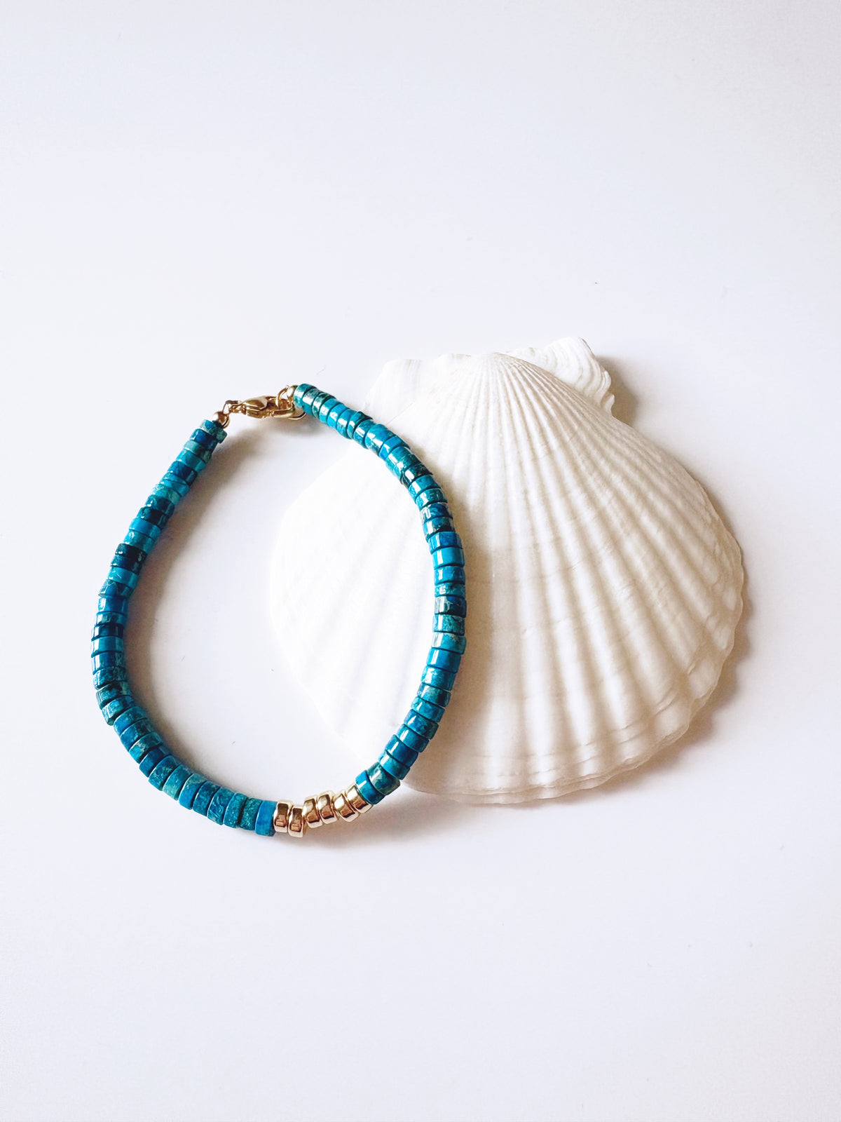 Sea Sediment Jasper Heishi Bracelet