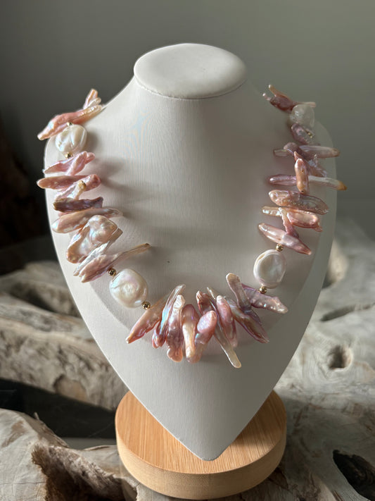 Pink Pearl Necklace