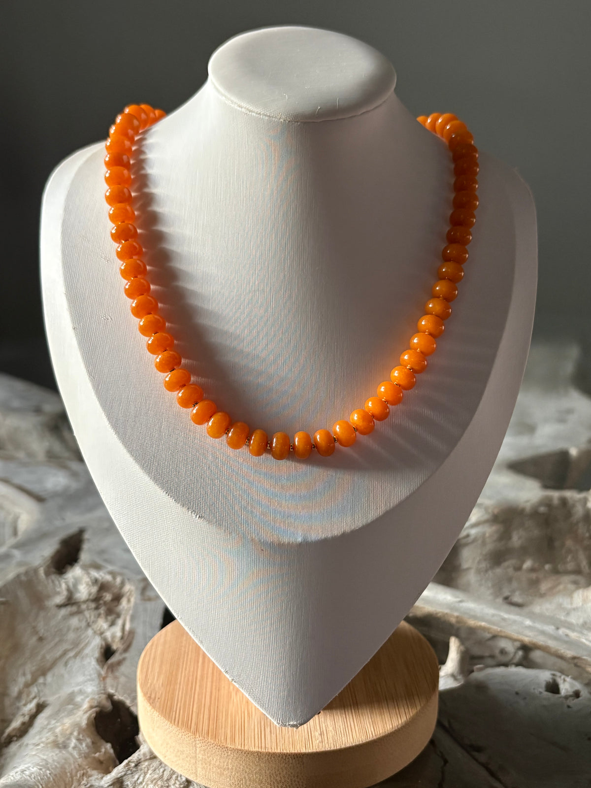Orange Jade Necklace Miyuki
