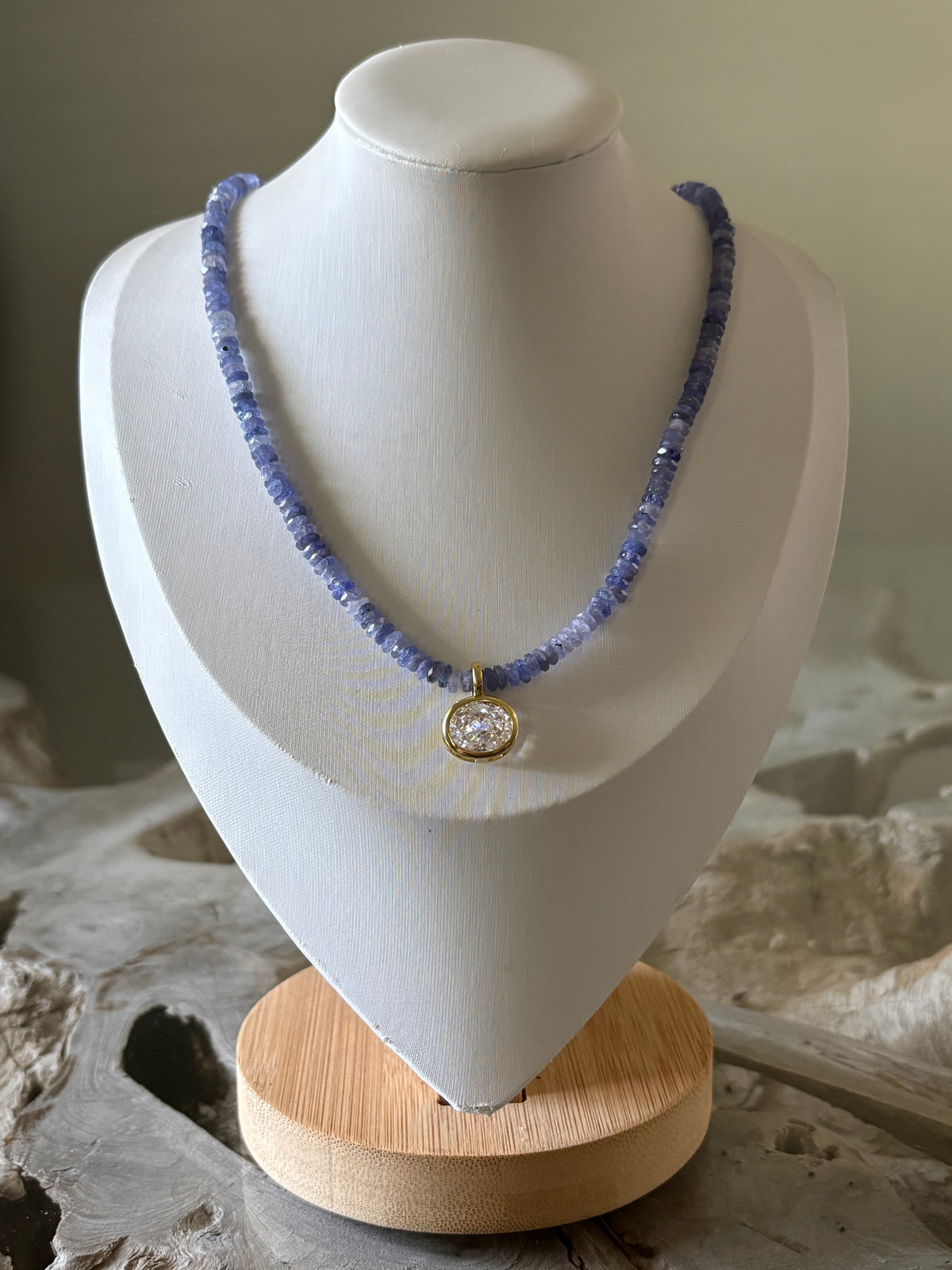 Tanzanite Cubic Zirconia Necklace