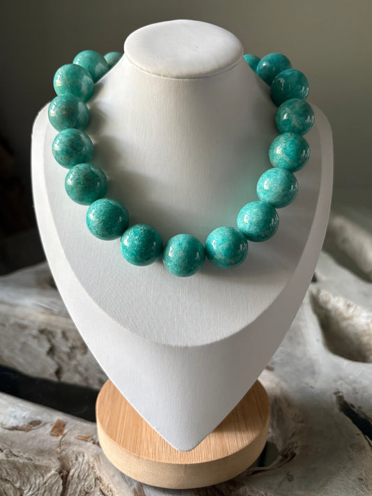 Chunky Dark Amazonite Necklace