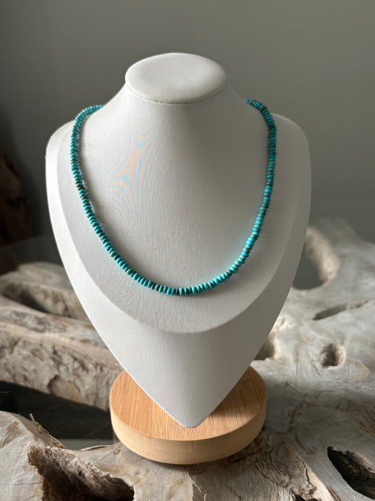 Skinny Magnesite Turquoise Necklace