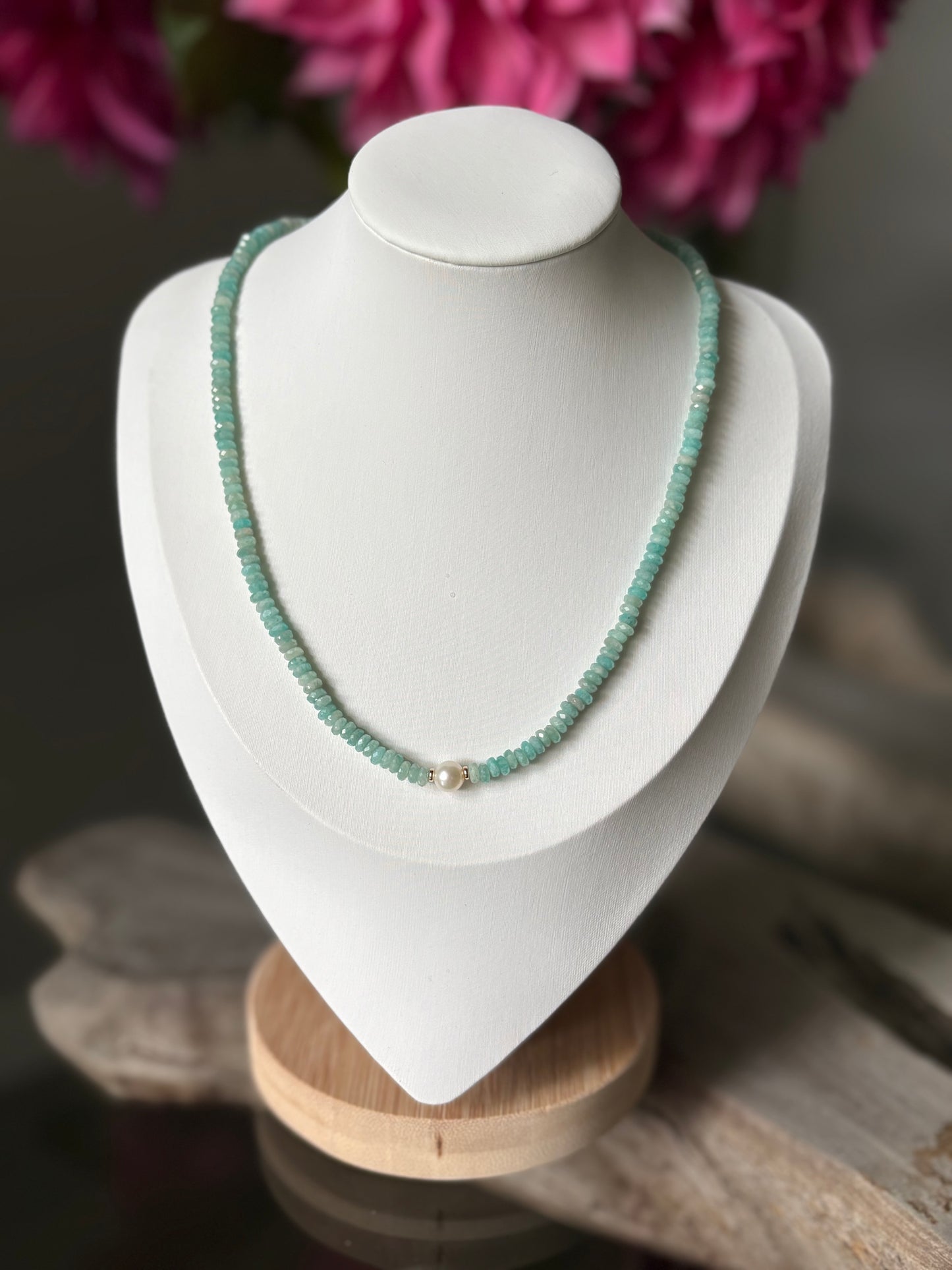Amazonite Pearl Necklace