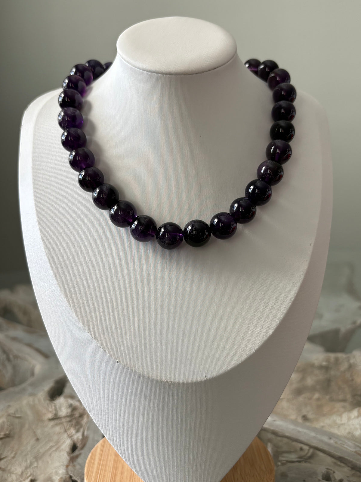 14mm Amethyst Necklace