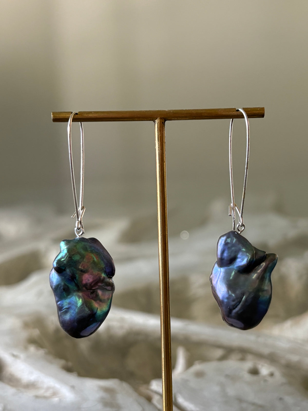 Peacock Pearl Earrings
