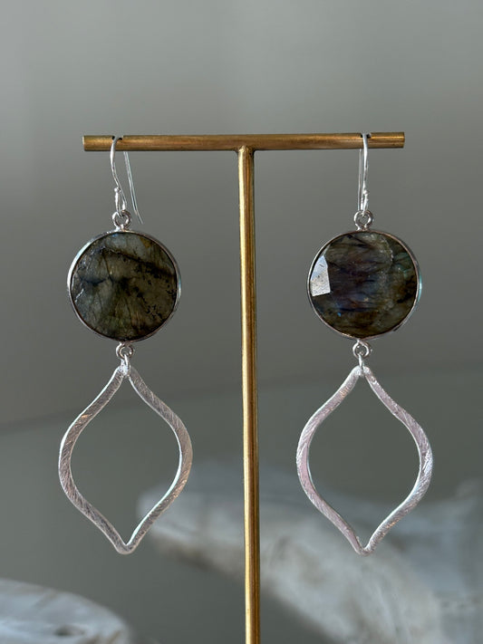 Labradorite Marquise Earrings