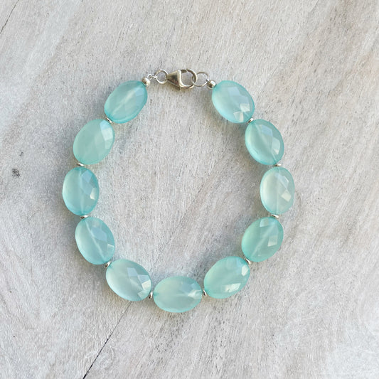 Chalcedony Bracelet 8.25"