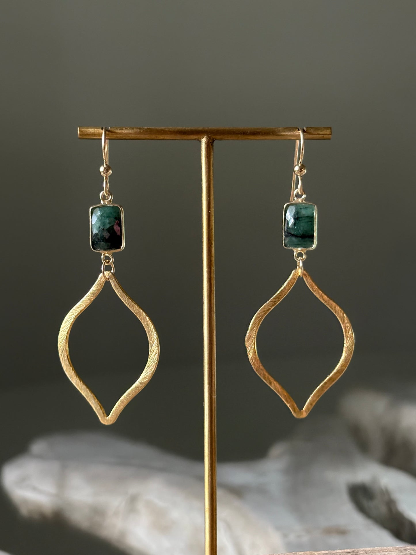 Emerald Marquise Earrings