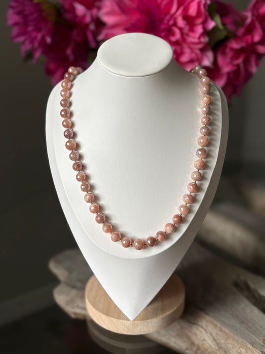 Peach Moonstone Necklace