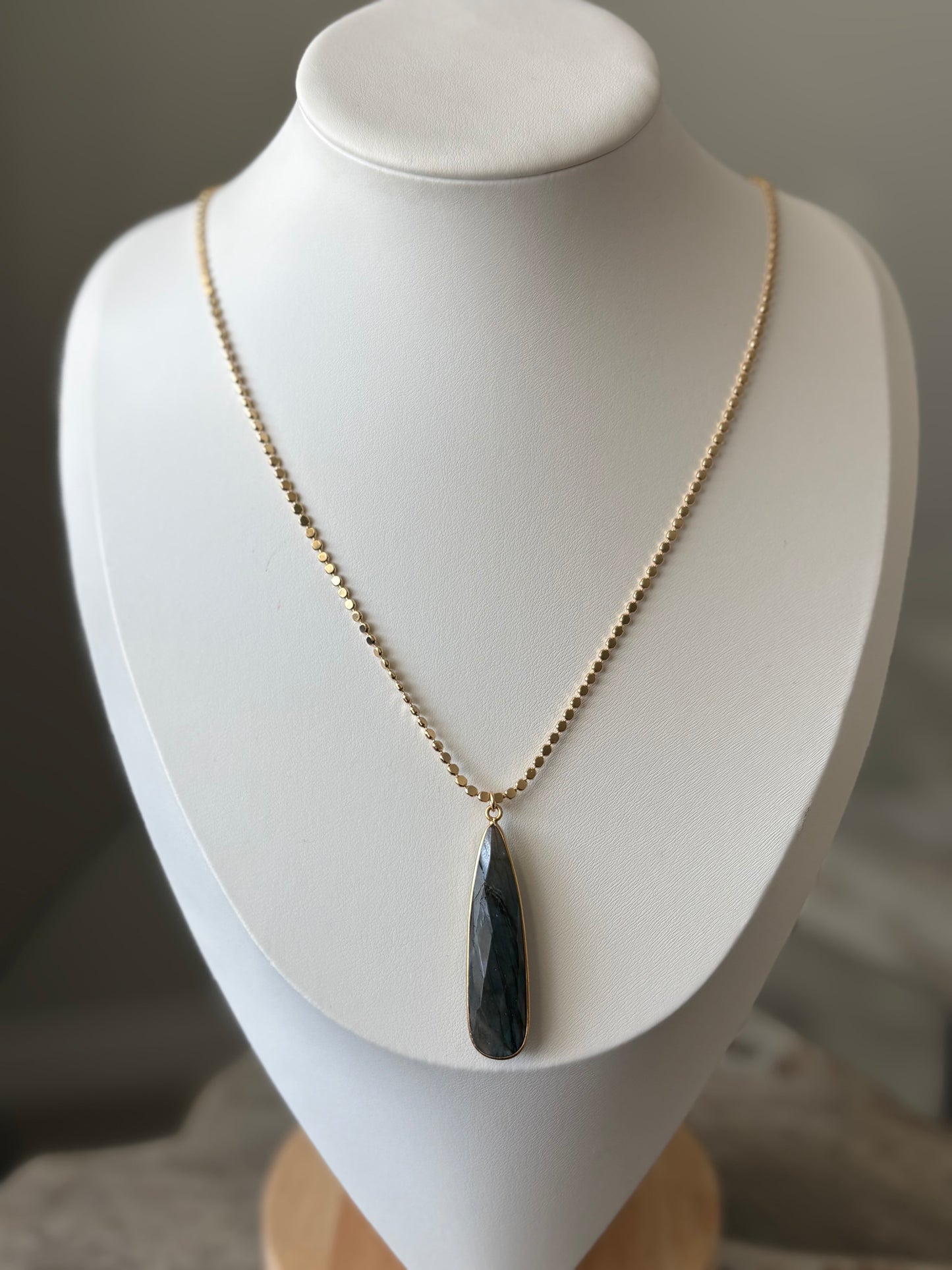 18" Labradorite Gold Filled Chain Necklace