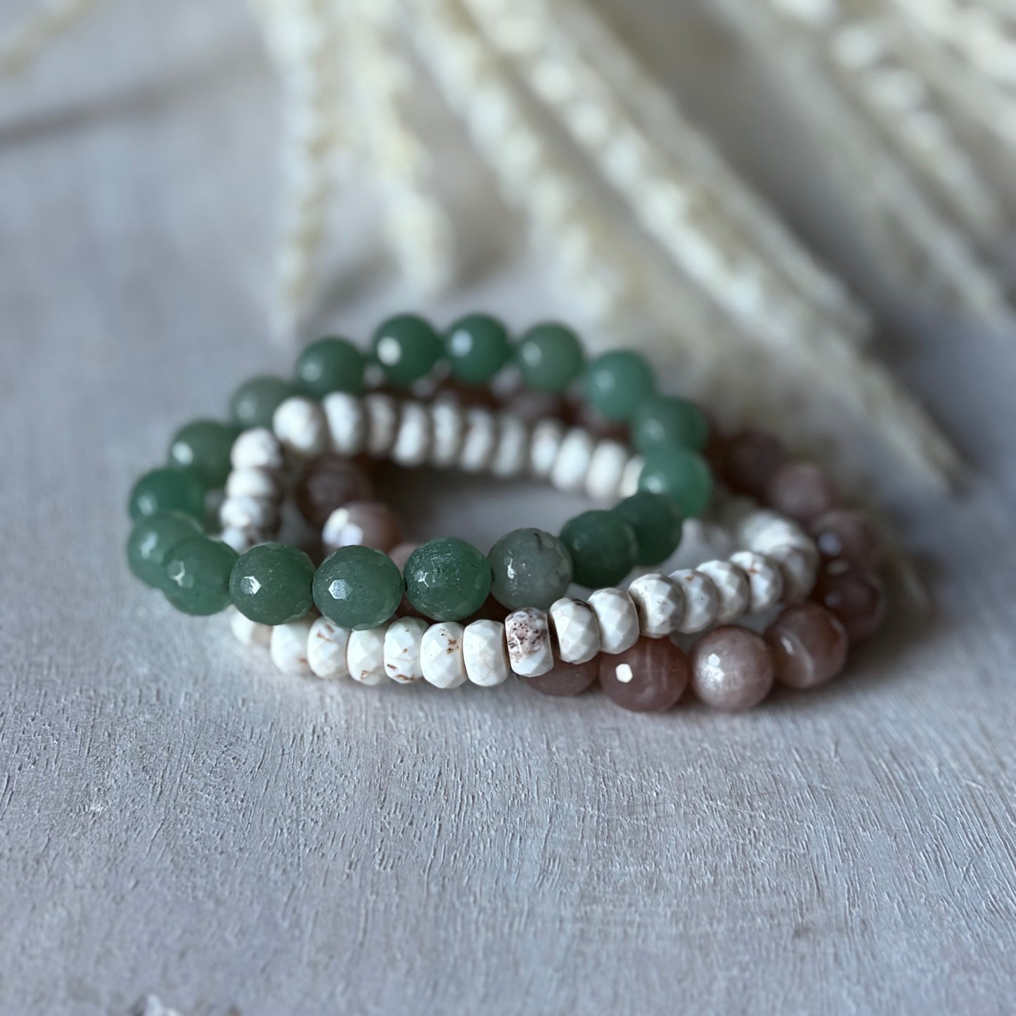 Peach Moonstone Bracelet