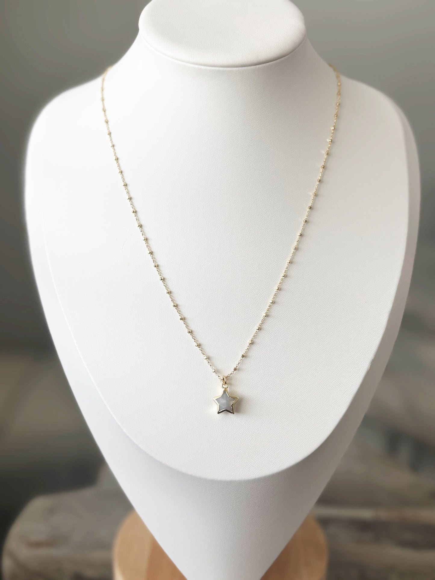Moonstone Star Necklace