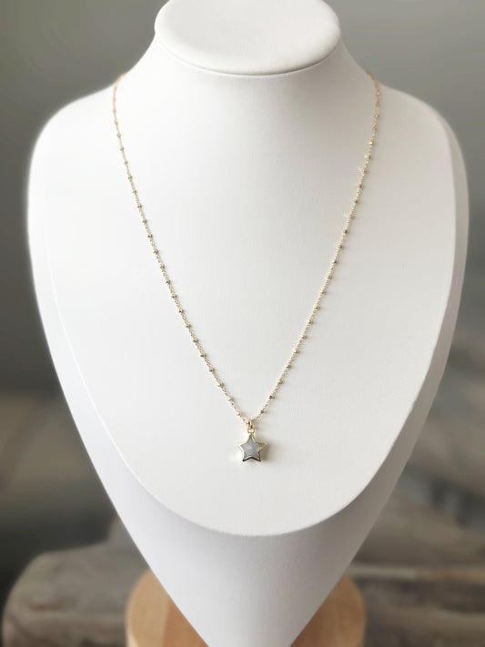 Moonstone Star Necklace