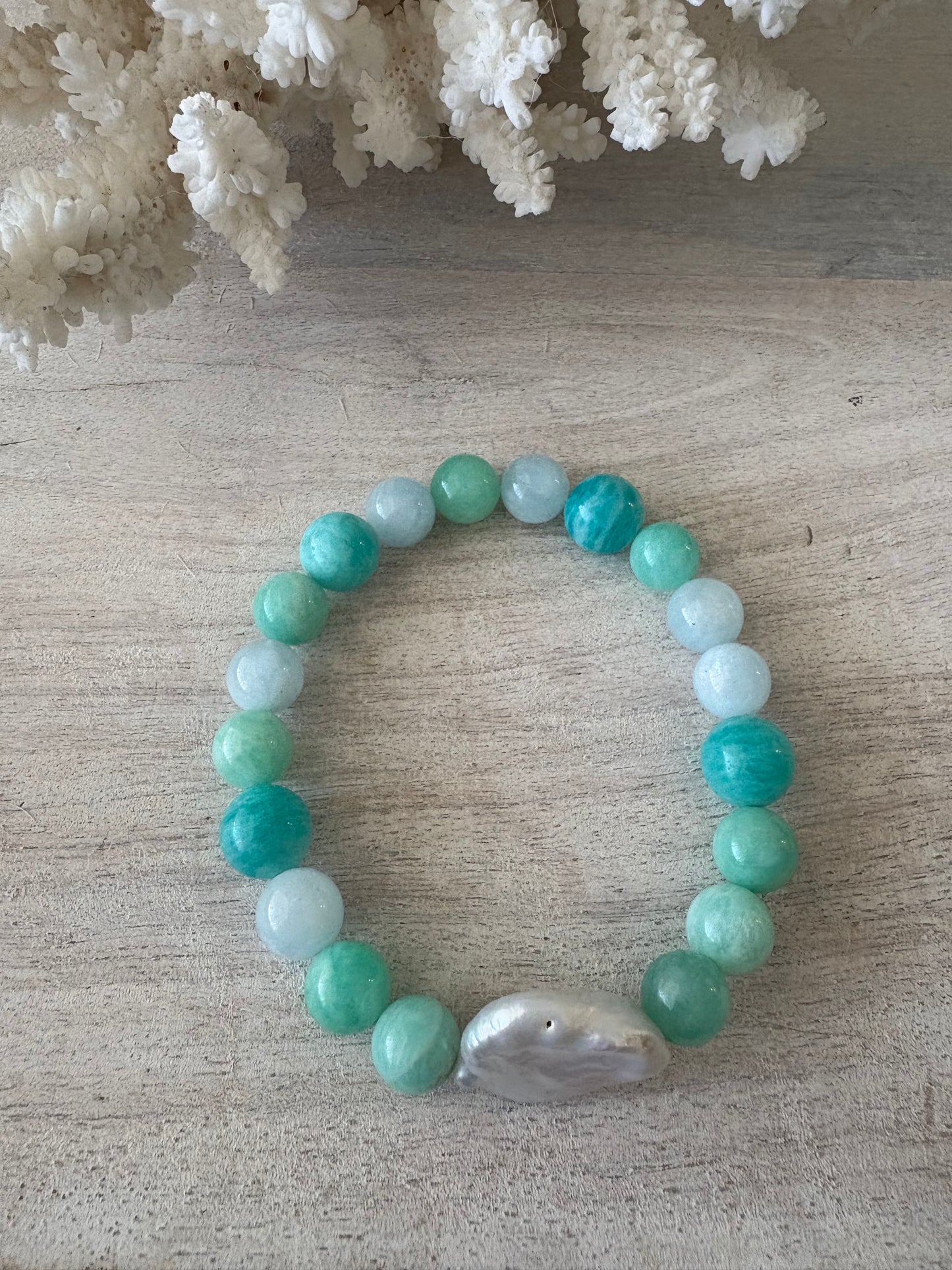 Mixed Gemstone and Pearl Bracelet