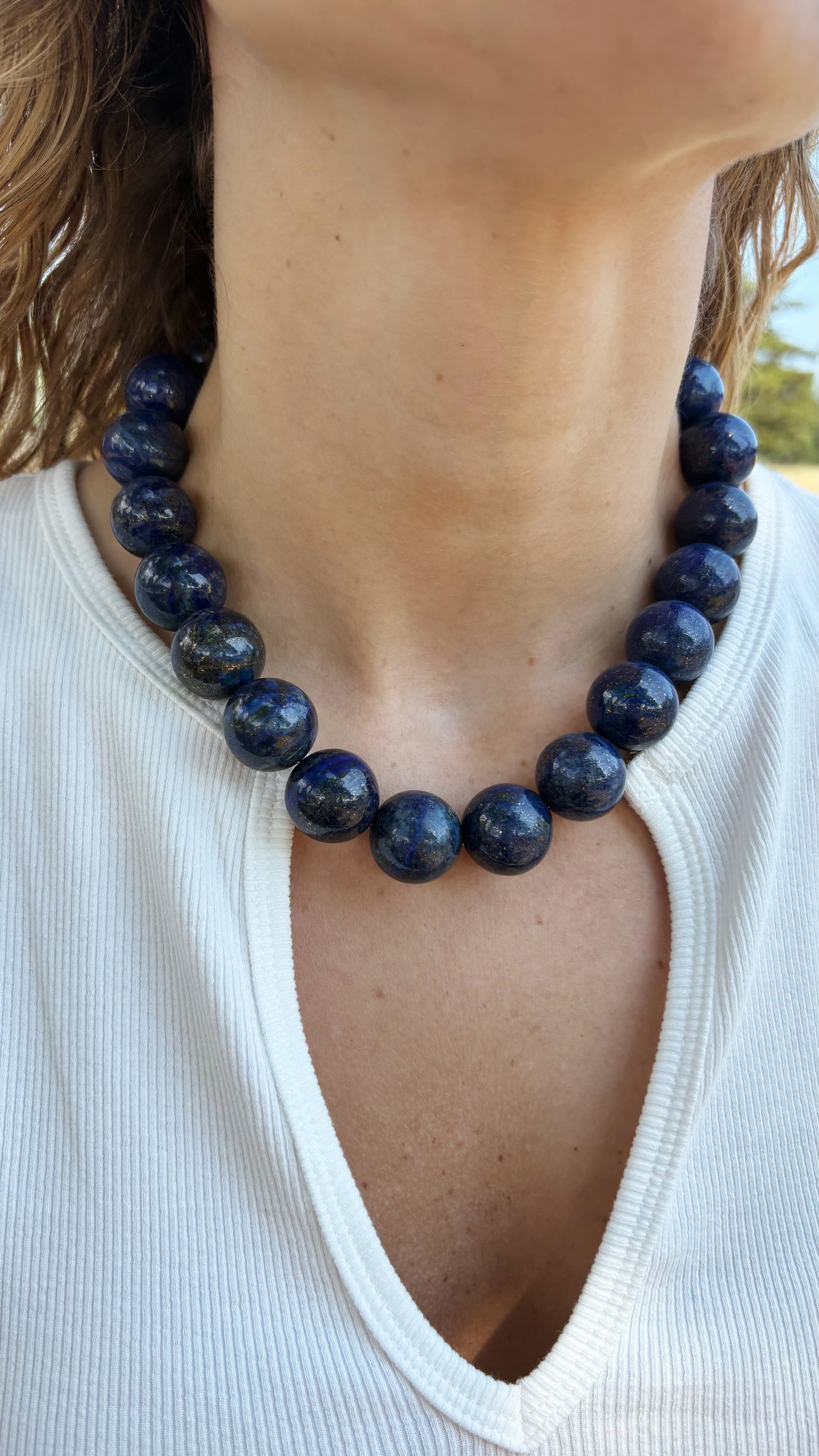 Chunky Lapis Lazuli Necklace